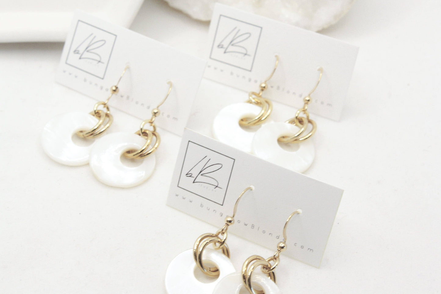 Bardot Natural Shell Drop Earrings for Elegant Style