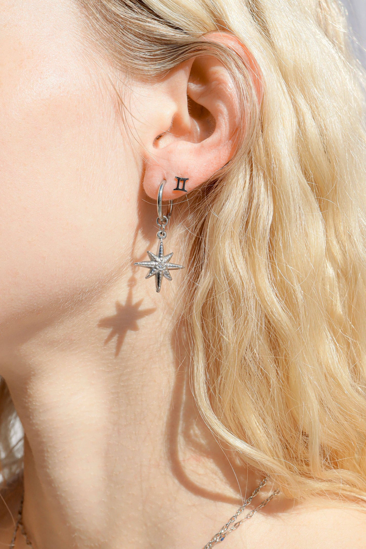 18K Gold Compass Charm Earrings for Adventurous Souls