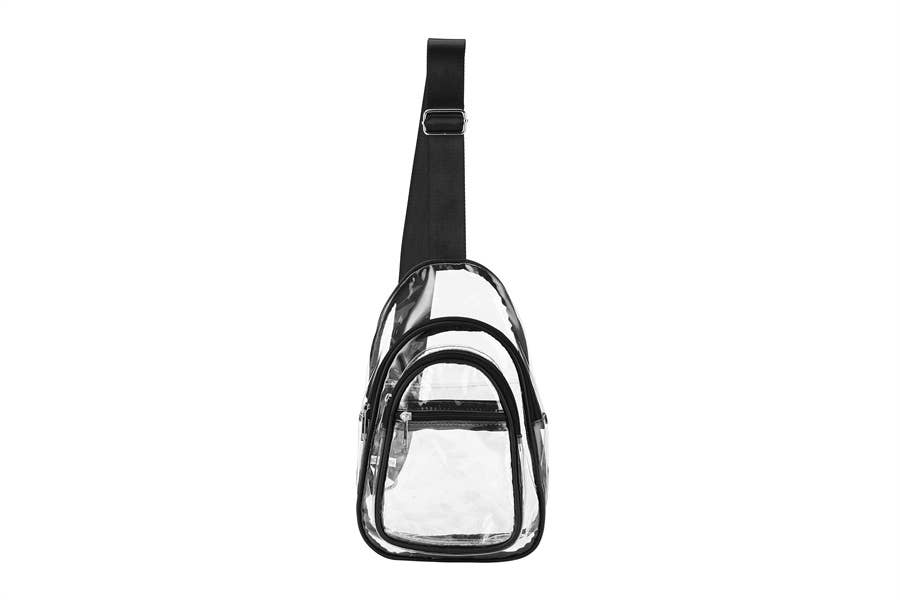 Sling Back Black Trim Stadium Bag for Events and Games