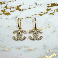 14k Gold Filled Crystal CC Earrings