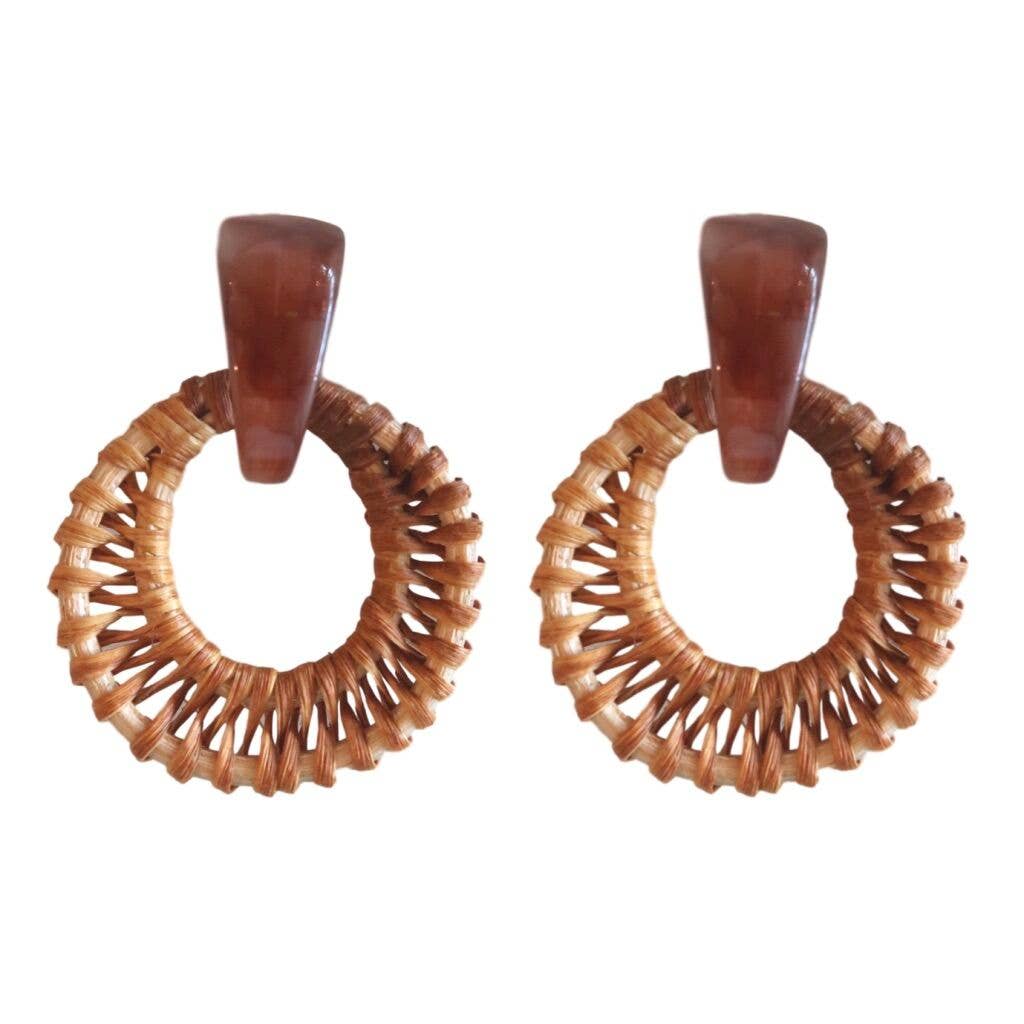 Emerson Brown Bali Button Statement Earrings for Chic Style