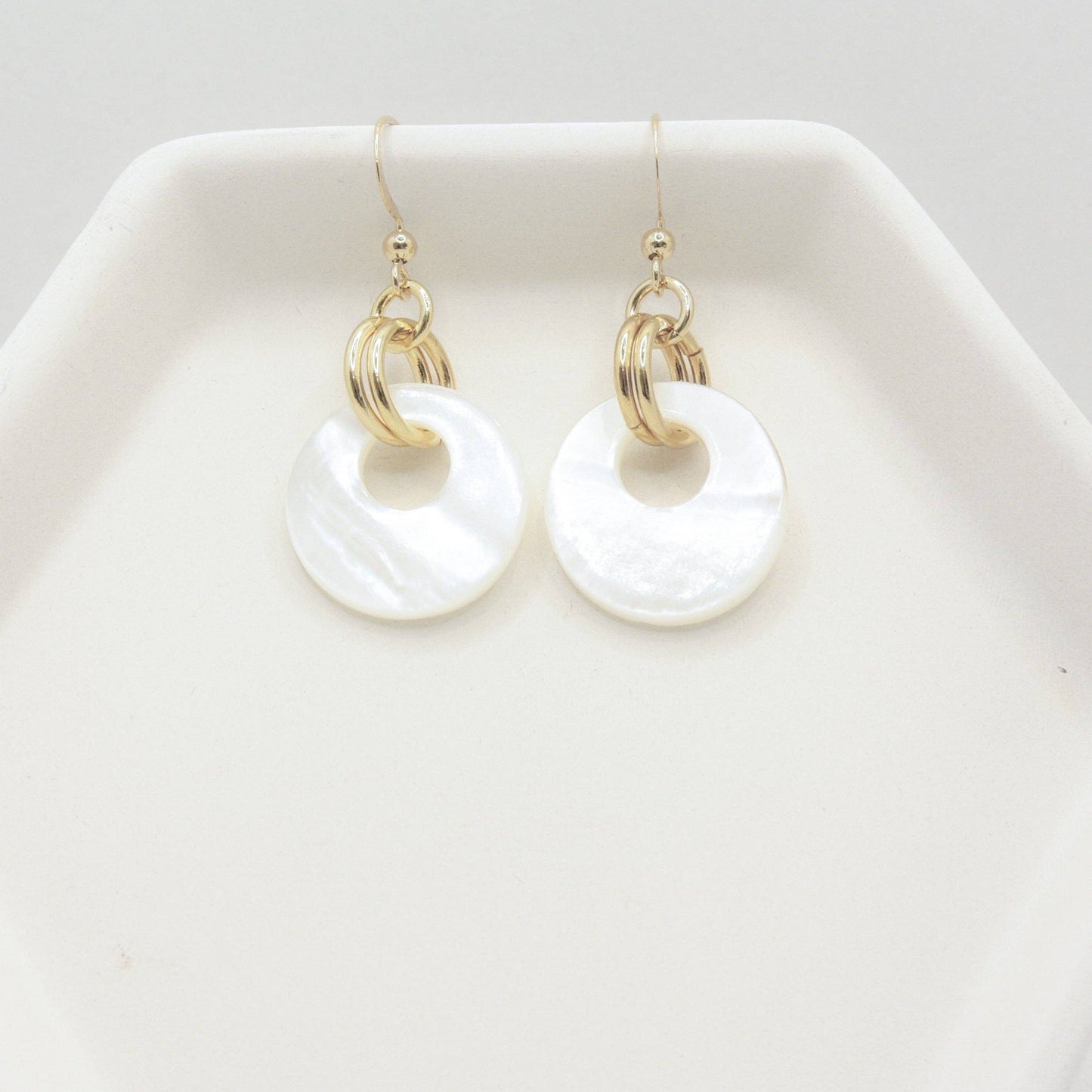 Bardot Natural Shell Drop Earrings for Elegant Style