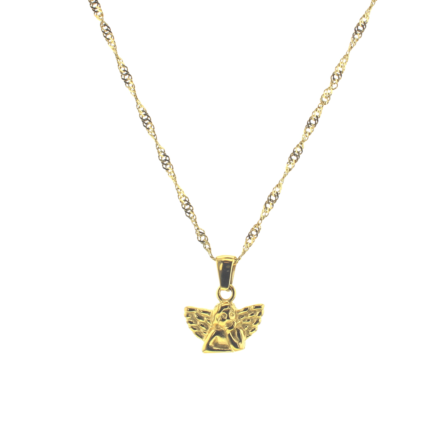 Eco-Chic Waterproof Angel Necklace with Adjustable Chain