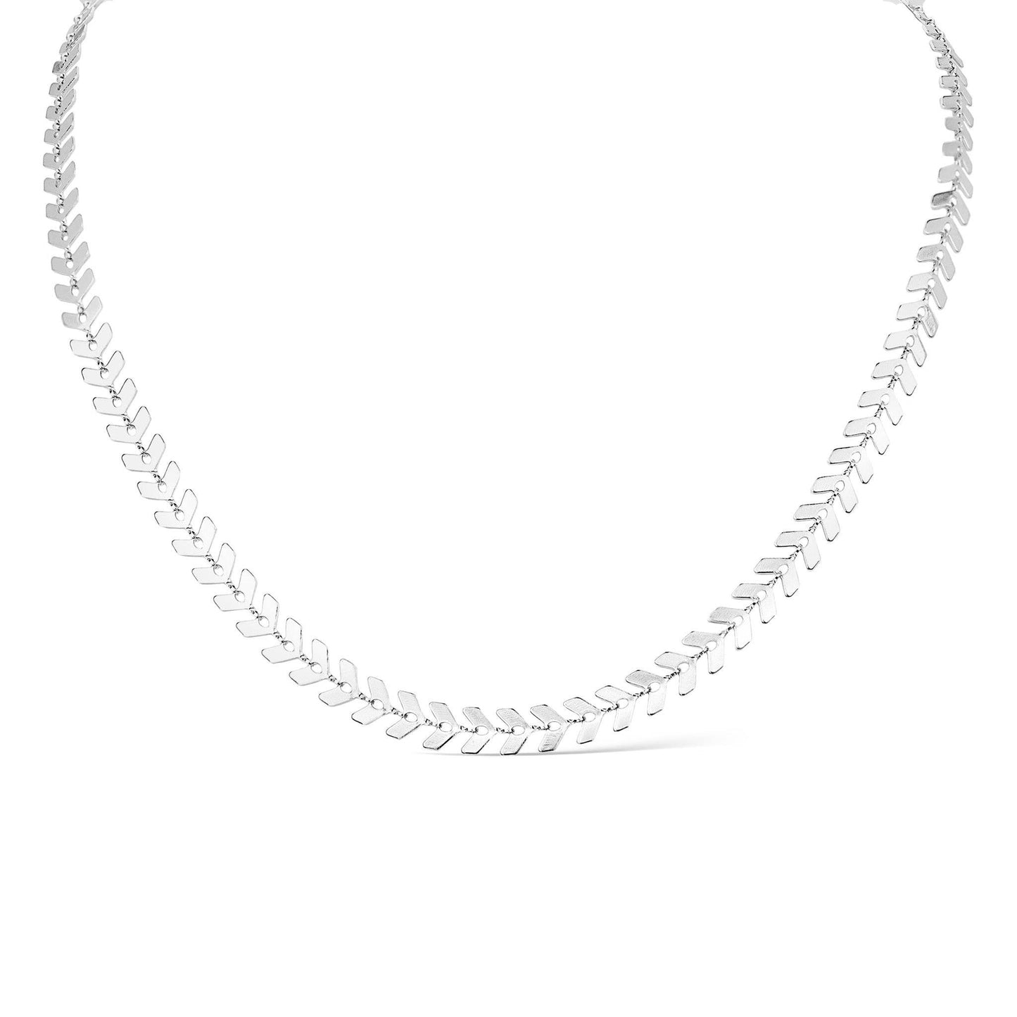 Chevron Waterproof Gold Chain Necklace with 18K PVD Finish