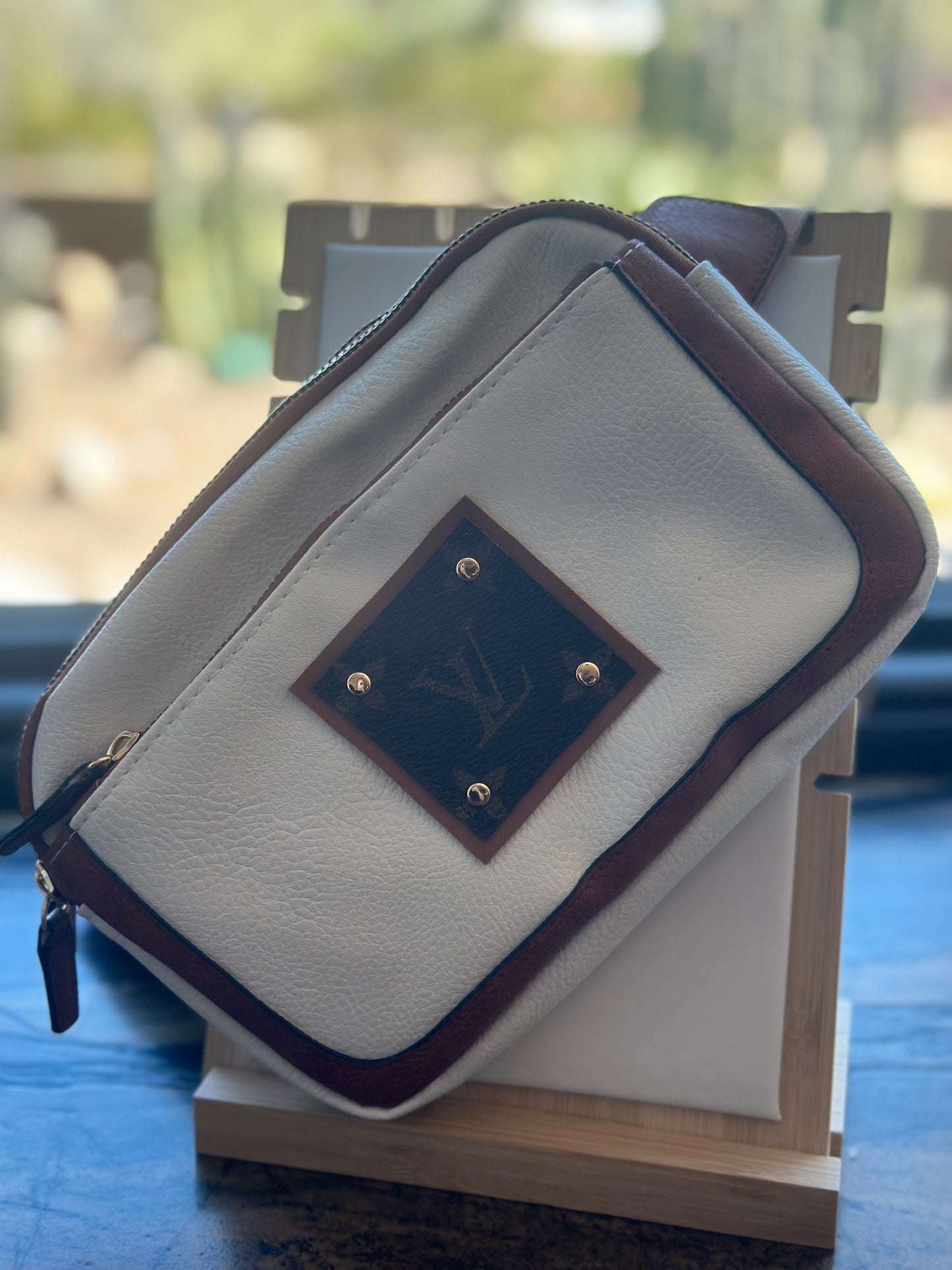 Upcycled LV Sling 2 Tone Belt Bag for Stylish Sustainability