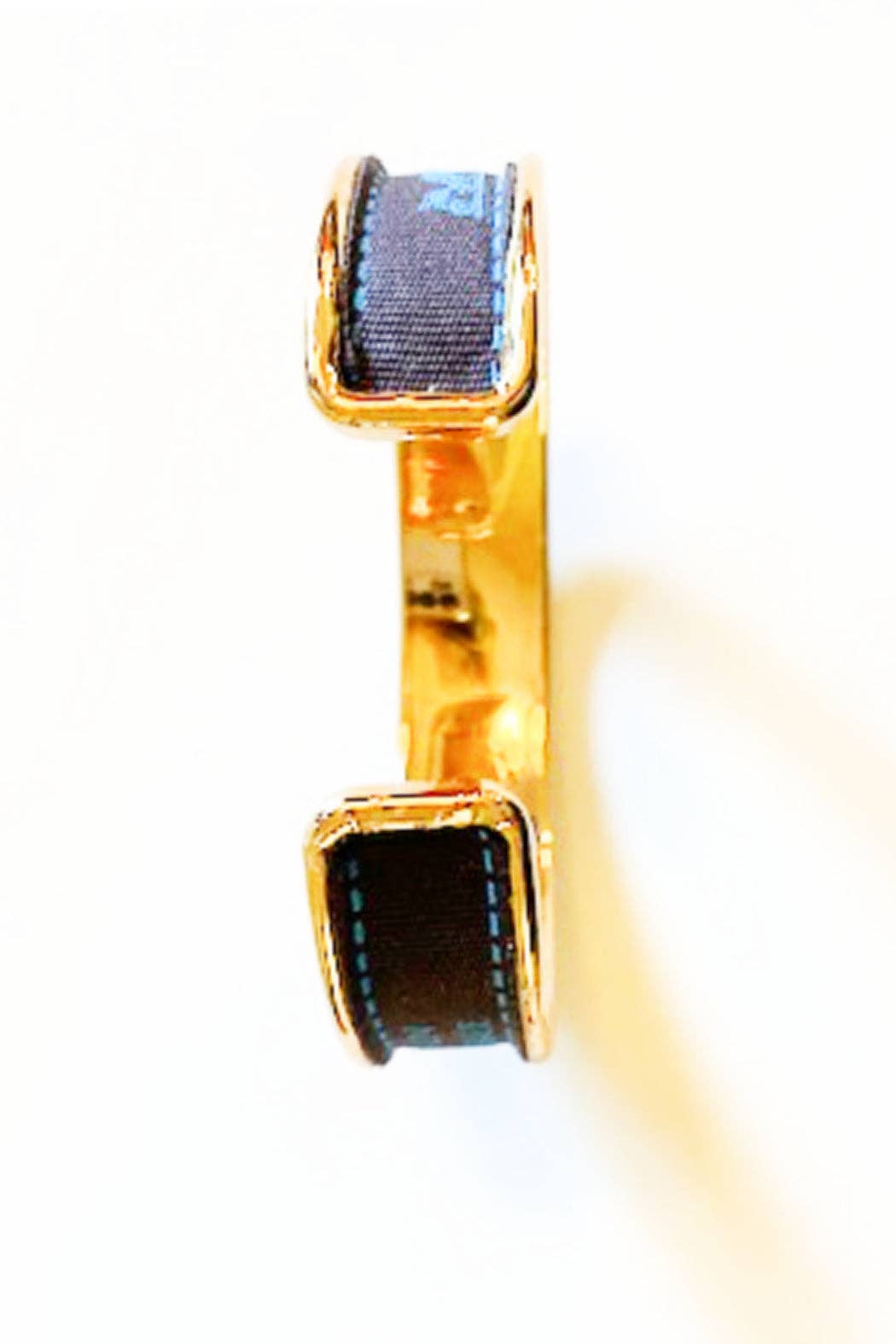 Upcycled Designer Cuff Bracelet With Hermes Accents
