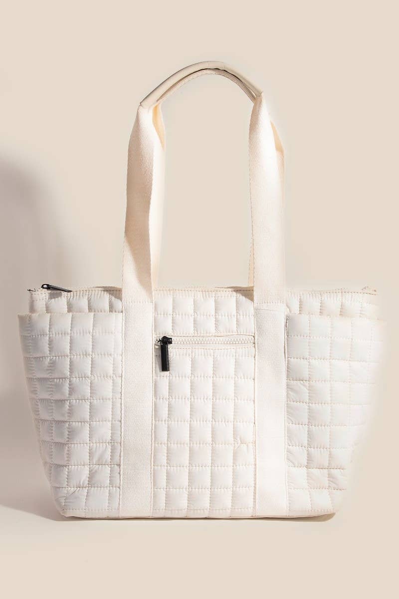 Get Packin' Quilted Nylon Tote Bag for Stylish Versatility