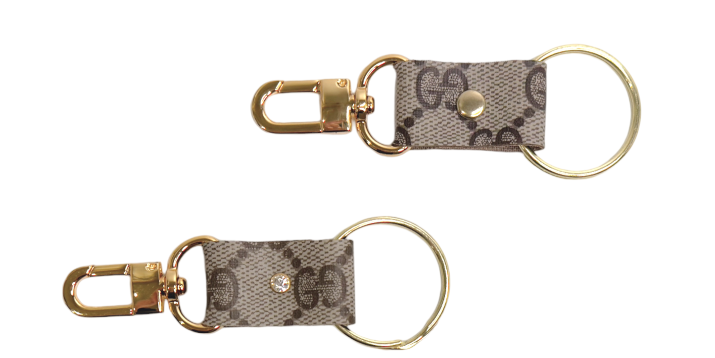 Key Couture Clip Key Chain In Upcycled GG: Gucci