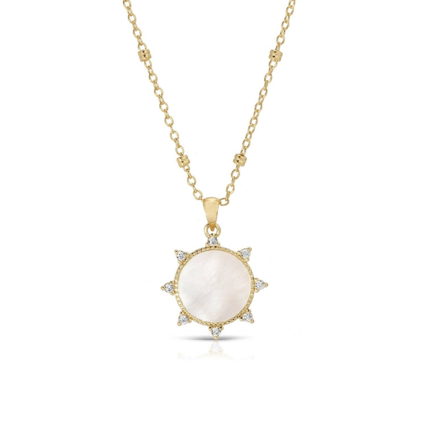 Circle And Cz Pendant Necklace For Elegant Style