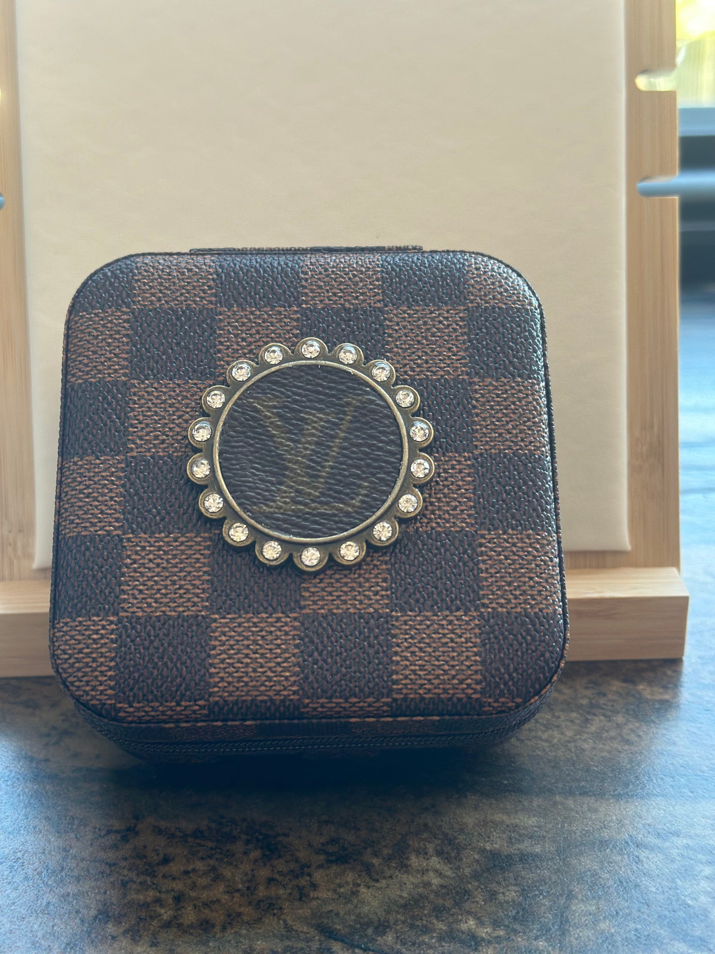 Upcycled Louis Vuitton Jewelry Case Eco Travel Organizer