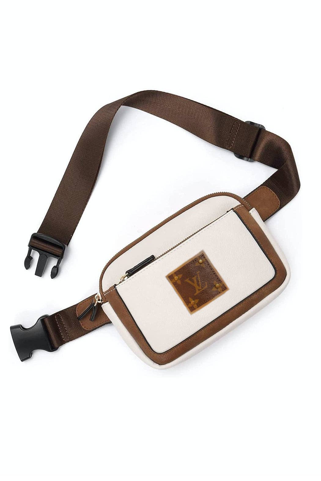 Upcycled LV Sling 2 Tone Belt Bag for Stylish Sustainability
