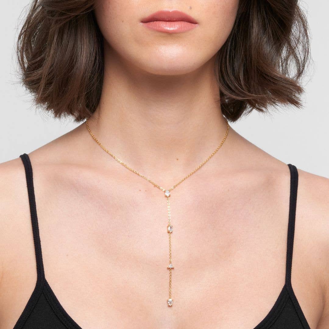 Elevated Mixed Stone Lariat Y-Necklace for Elegant Style