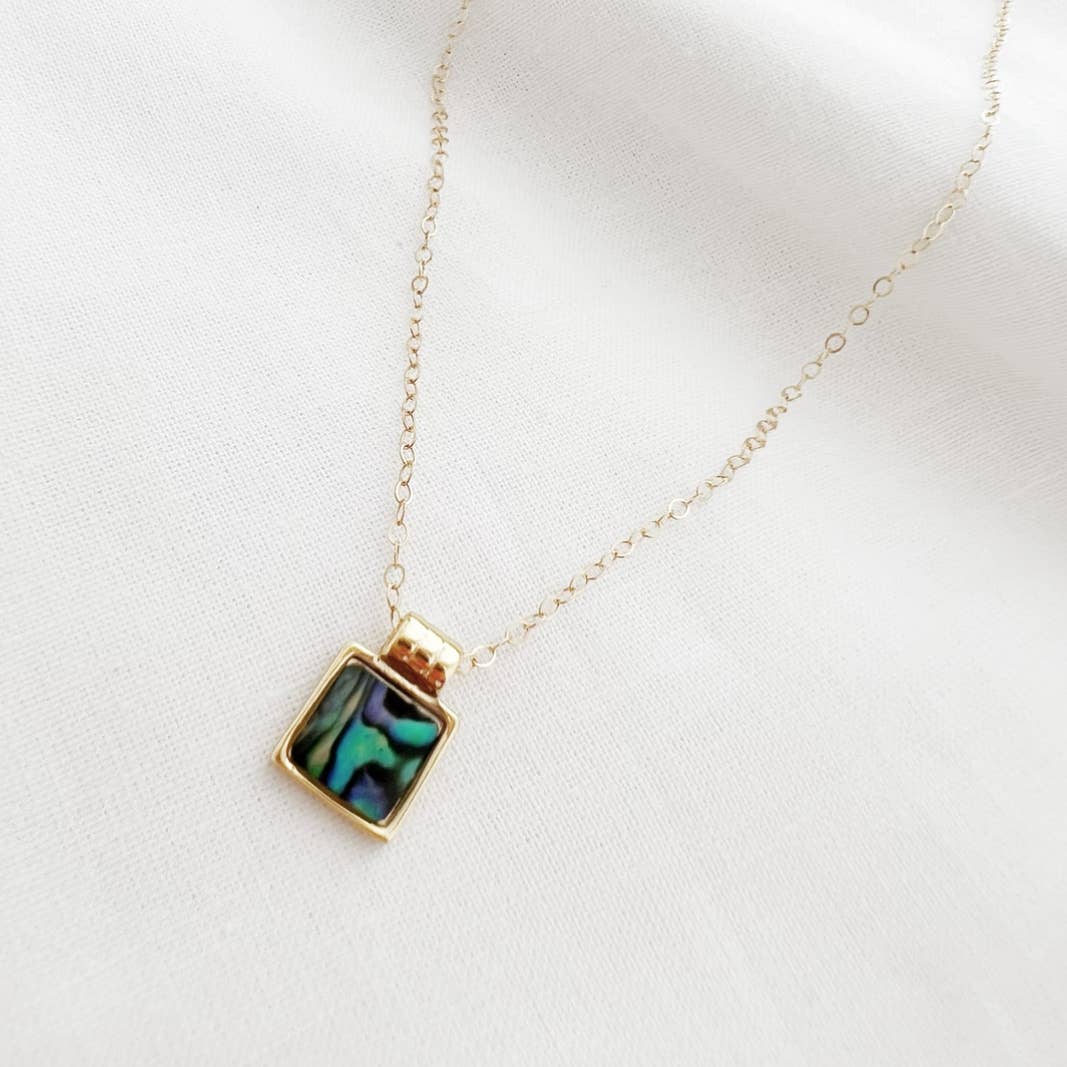 Aloha Abalone Shell Beach Gold Filled Necklace