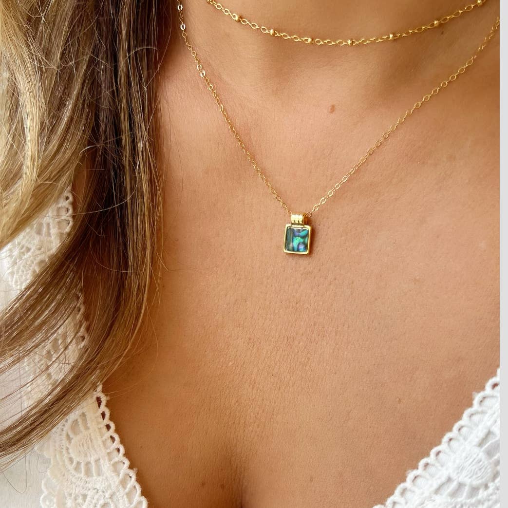 Aloha Abalone Shell Beach Gold Filled Necklace