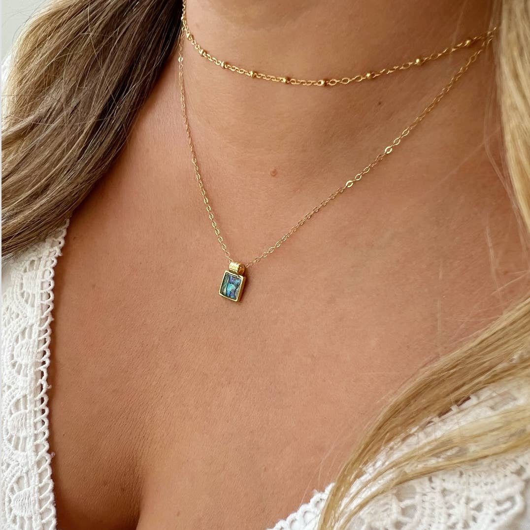 Aloha Abalone Shell Beach Gold Filled Necklace