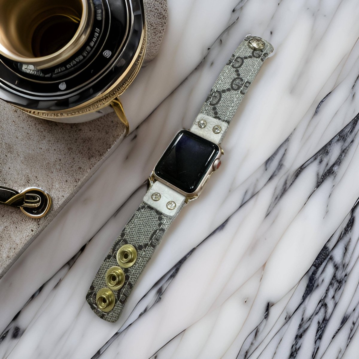 Apple Watch Band In Leather | Upcycled Gucci: Stone