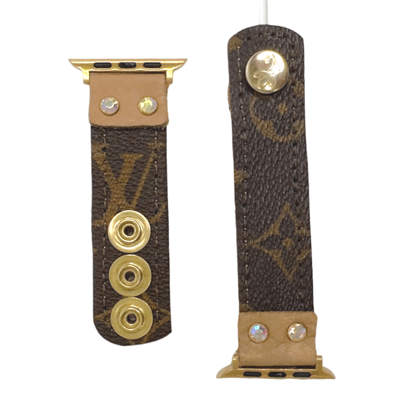 Apple Watch Band In Leather | Upcycled LV: Black