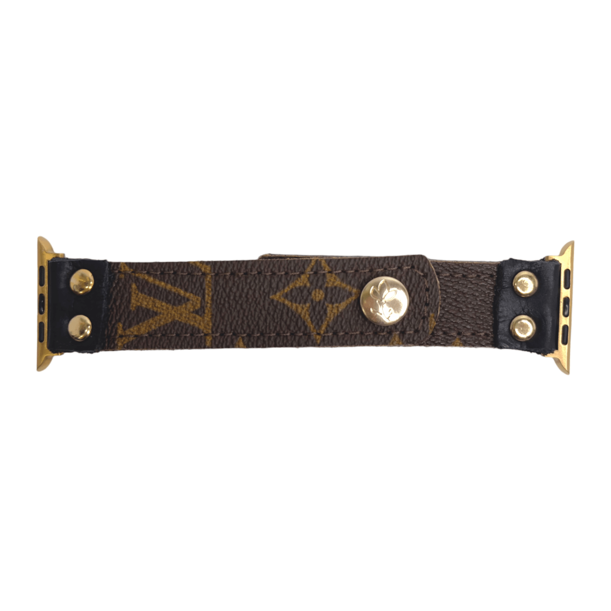 Apple Watch Band In Leather | Upcycled LV: Black