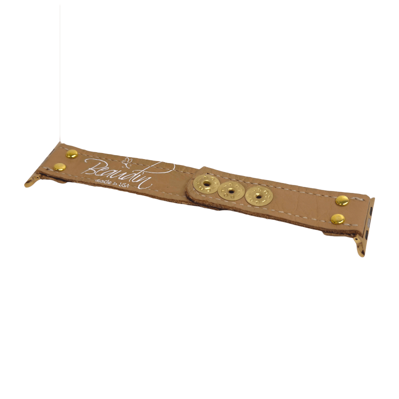 Apple Watch Band In Leather | Upcycled LV: Bronze