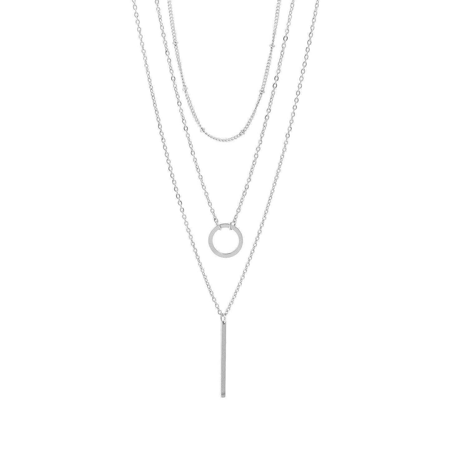 18K Gold Layered Necklace – Handcrafted Timeless Elegance