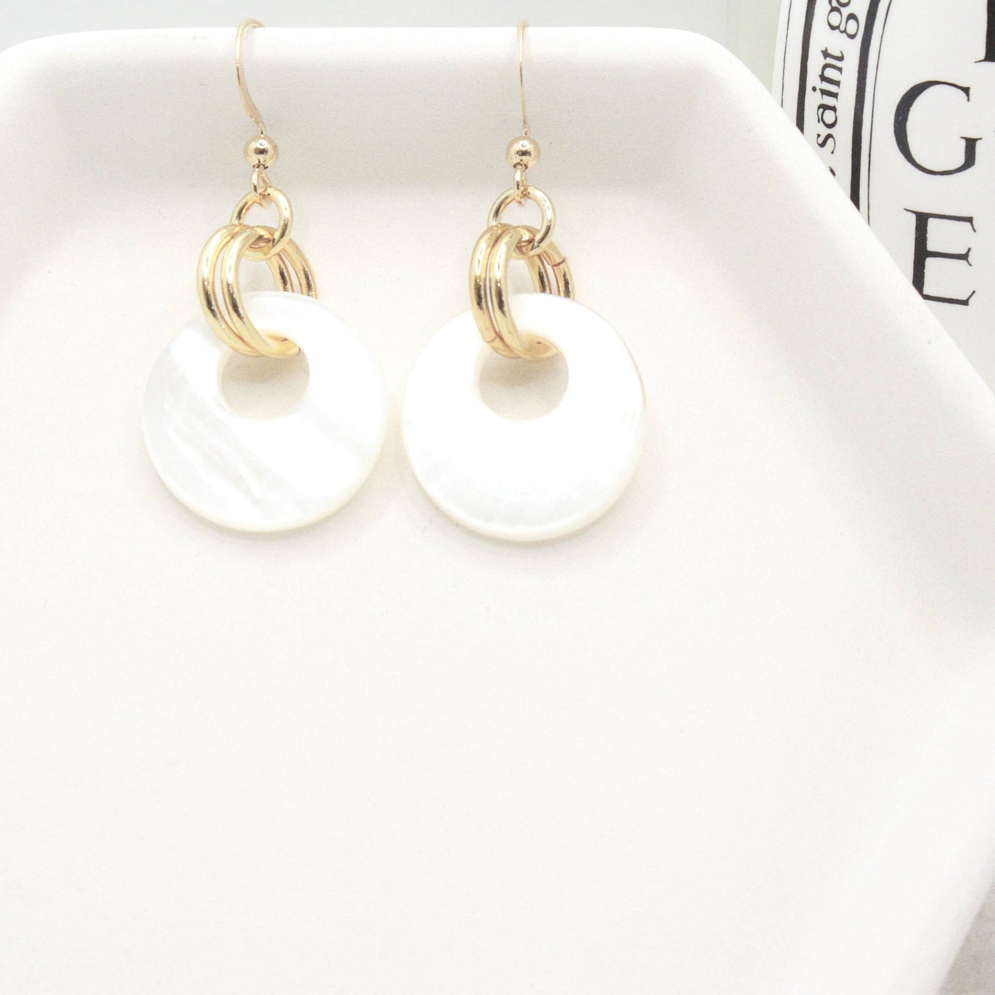 Bardot Natural Shell Drop Earrings for Elegant Style