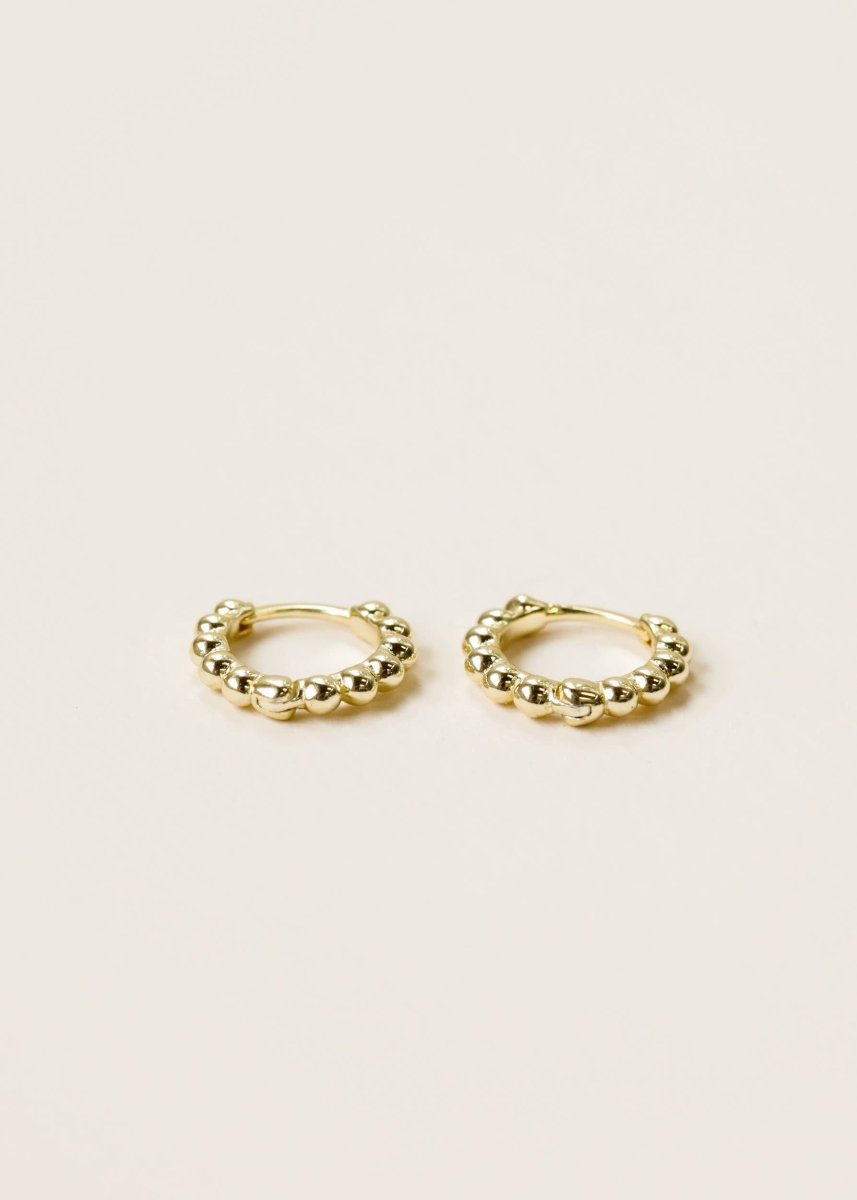 Bobbi Ball Hoop - Small - Gold Earrings for Everyday Elegance