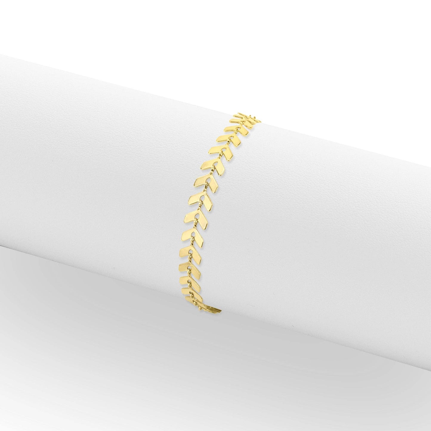 Stainless Steel Silver Chevron Chain Bracelet Sustainable Hypoallergenic