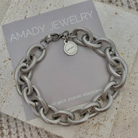 Cable Links Silver Chunky Bracelet stainless steel