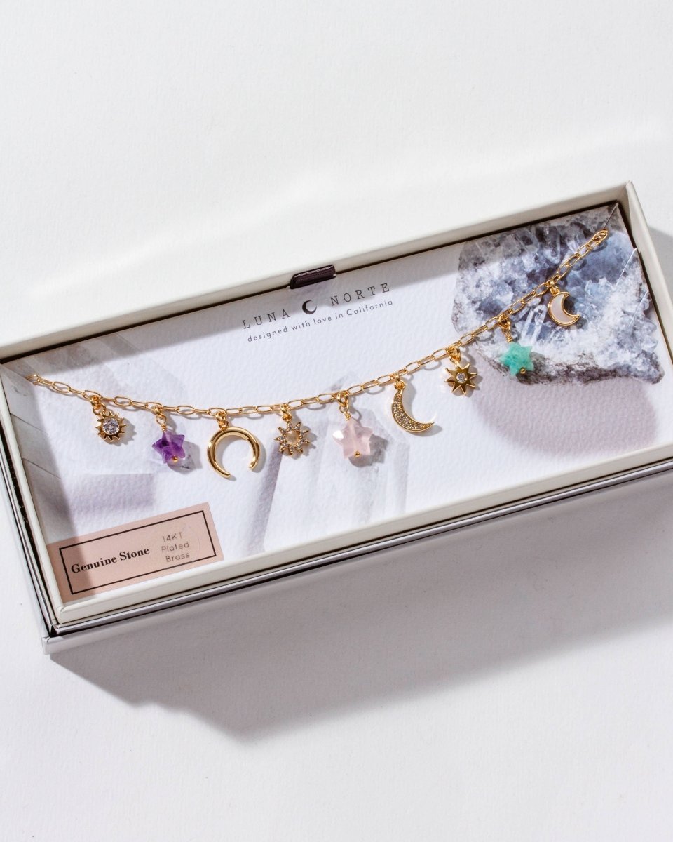 Celestial Charm Necklace – Bold Eco Luxe Jewelry Piece