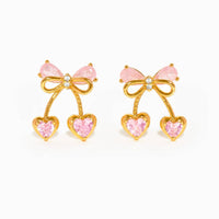Cherry Pie Earrings: Gold