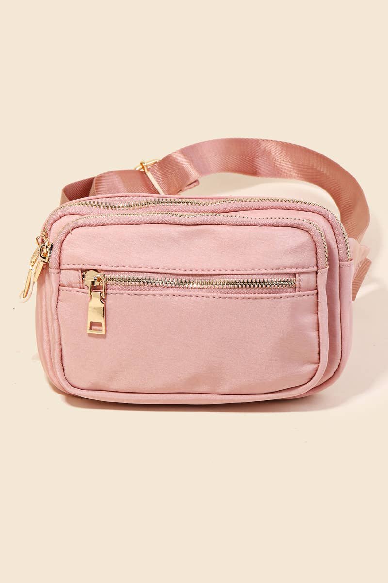 Stylish Triple Pocket Hip Bag for Convenient Storage