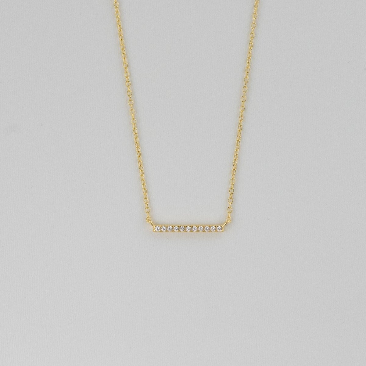 Dainty Bar Necklace: Gold