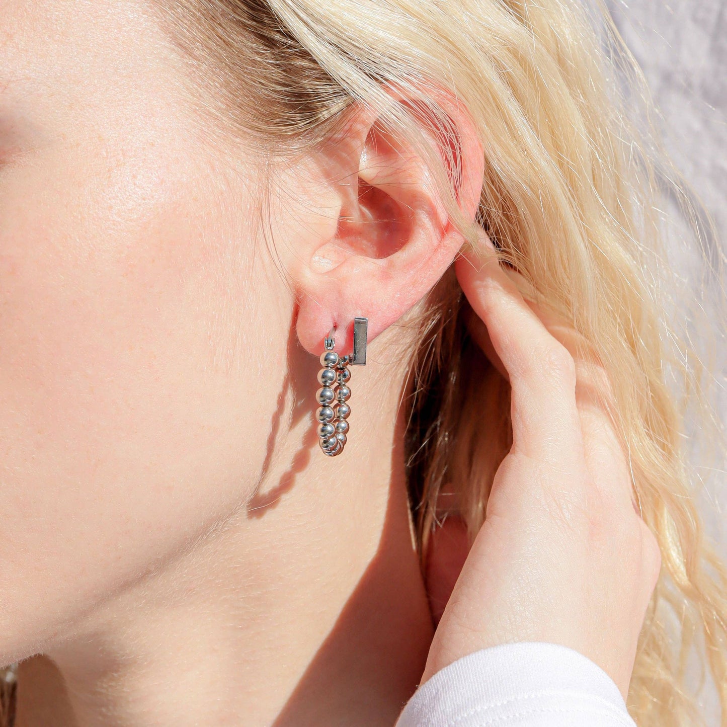 Waterproof Stainless Steel Hoop Earrings for Elegant Style