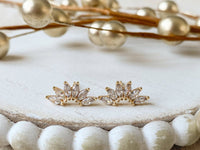 Elegant Winslet Studs with Marquez Shaped Cubic Zirconia