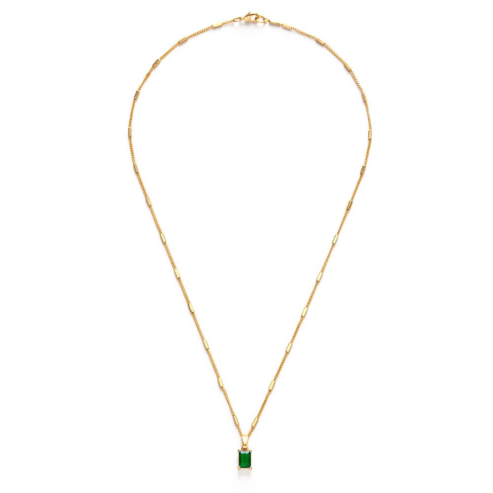 Emerald Green Pendant Necklace