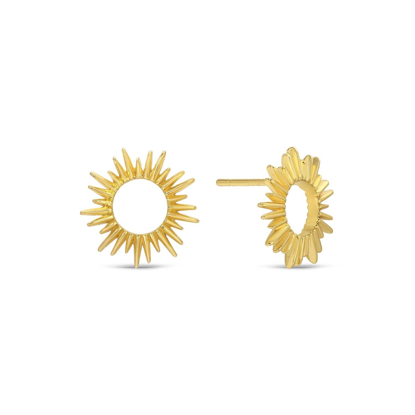 A Good Life Open Sun Studs - Elegant Gold Earrings