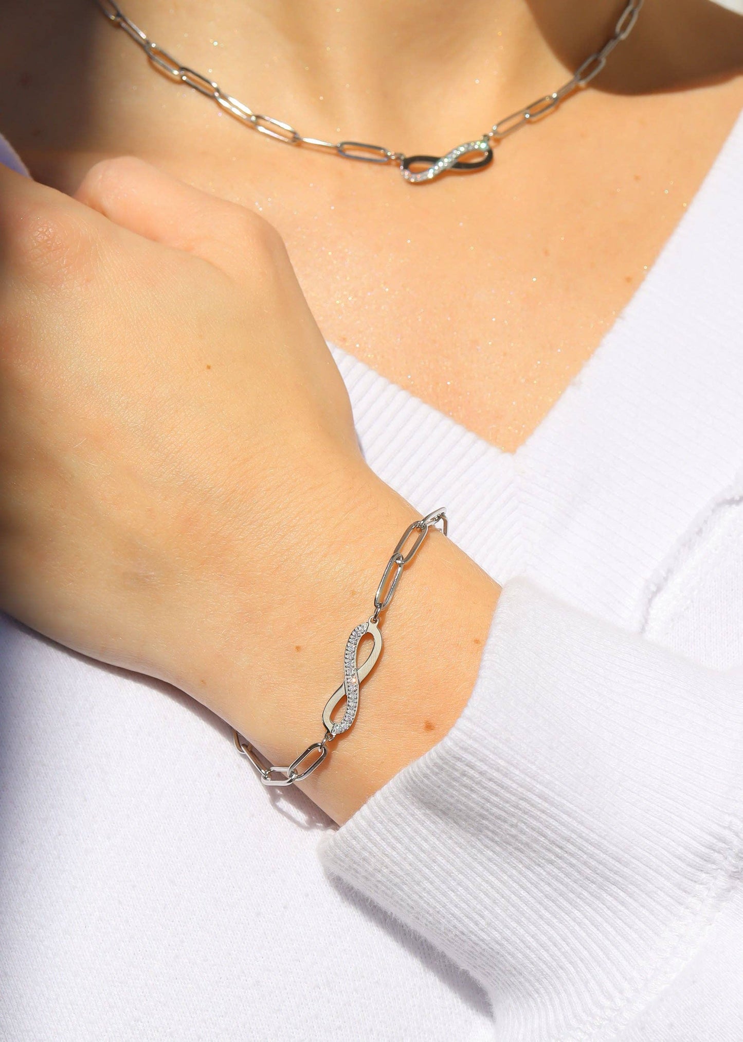 Waterproof 18K Gold Infinity Stainless Steel Bracelet for All