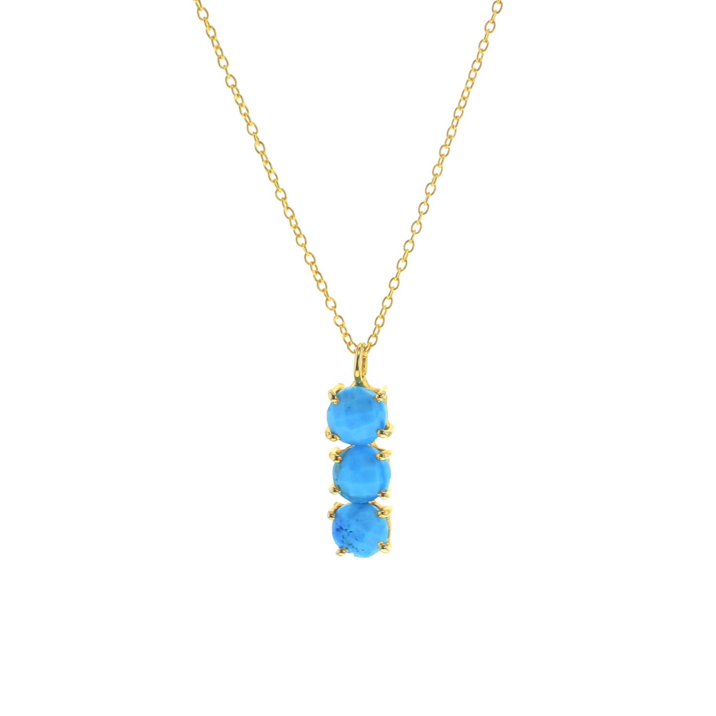 Reef Necklace: Gold Plated with Turquoise Stones