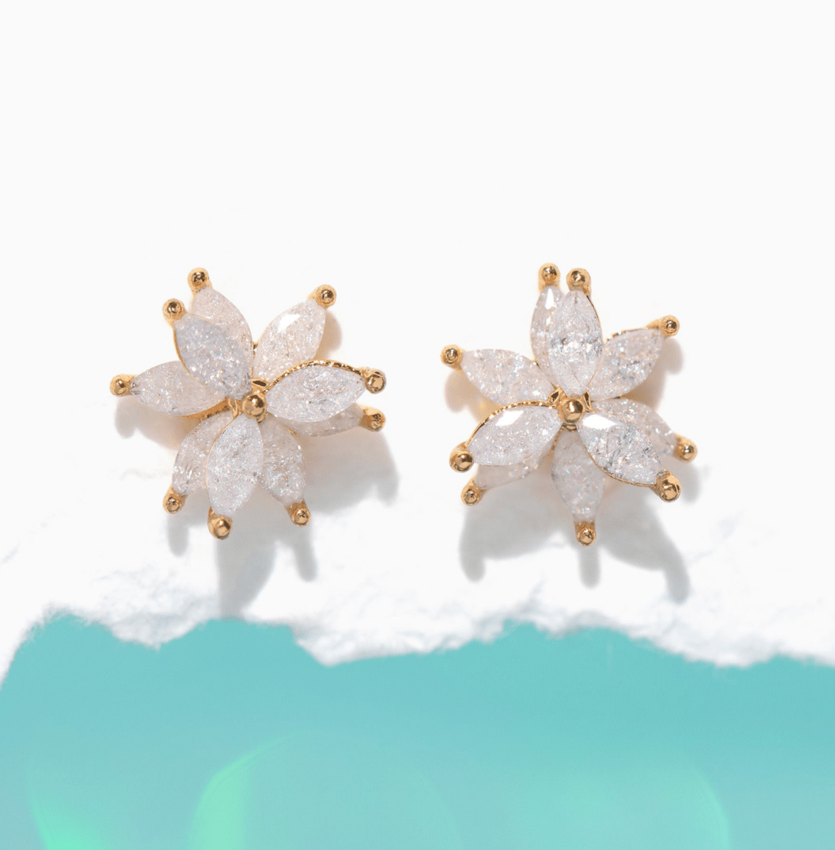 Gold Fairest Floral Studs