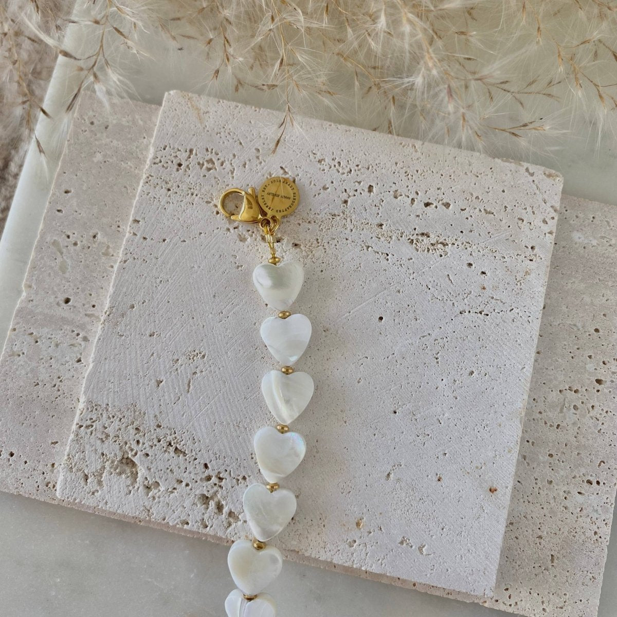 Harper Heart Shaped Pearl Shell Bracelet for Elegant Style