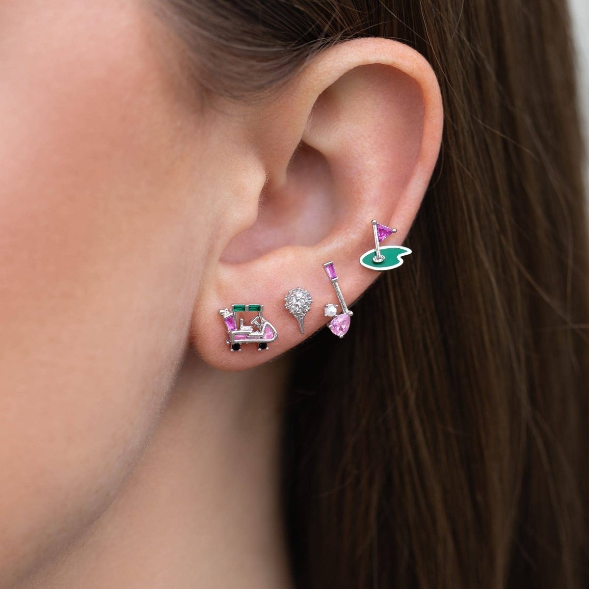 Hole in One Gold Stud Set