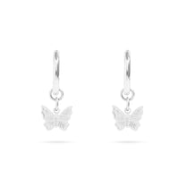 Hypoallergenic Stainless Steel Butterfly Huggie Earrings Set