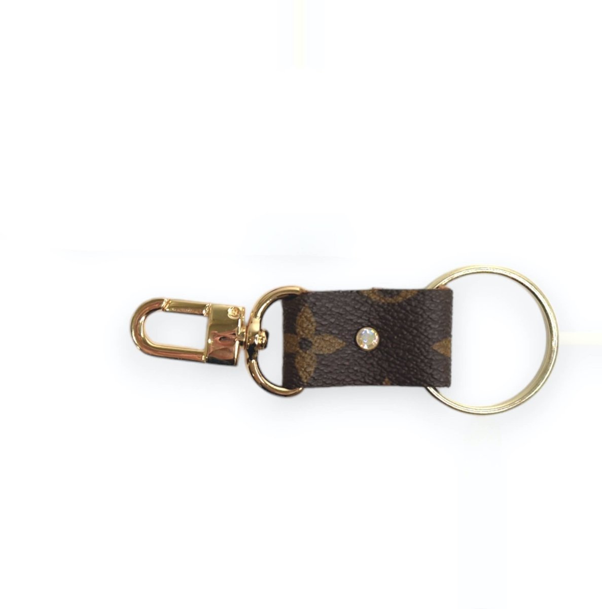 Key Couture Clip Key Chain In Upcycled LV: Louis Vuitton - Red Bird Road