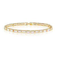 Lainey Eco-Chic Waterproof Gold Tennis Bracelet for Elegance