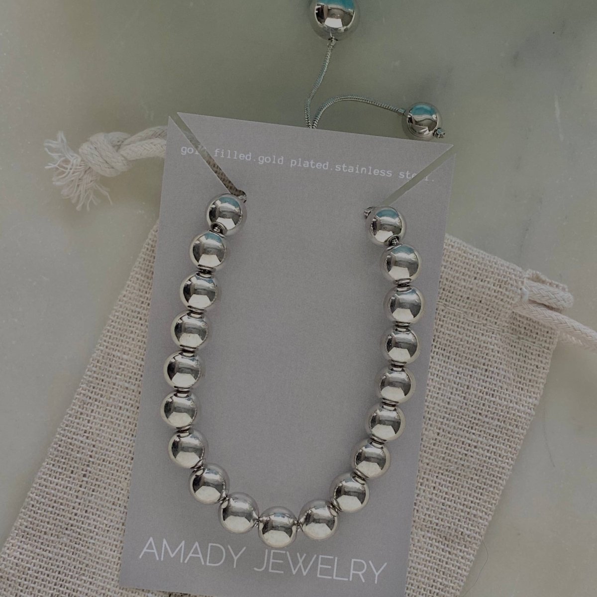 Light Reflecting Silver Beaded Bracelet for Elegant Style