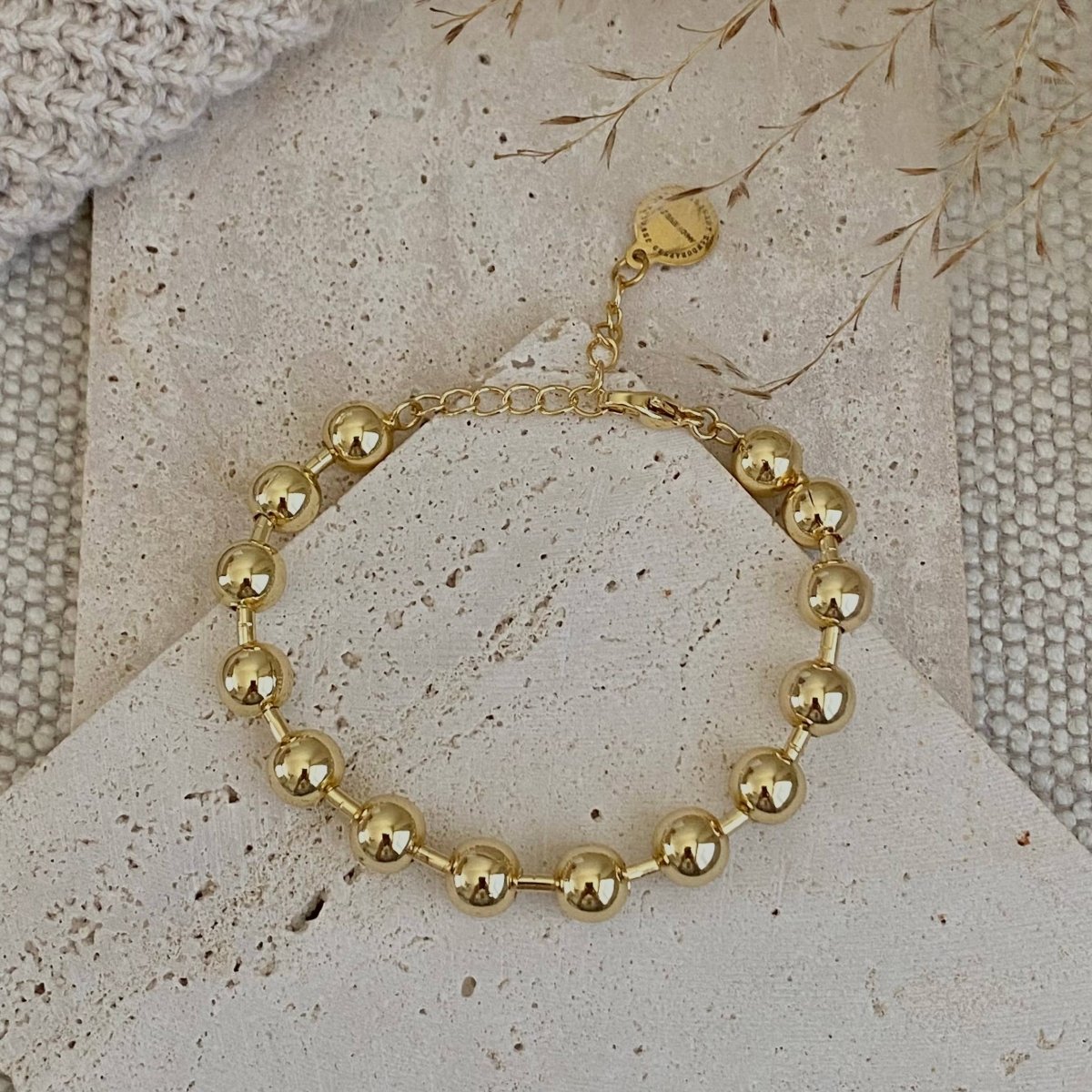 Love My Cadet 18K Military Satellite Chain Beaded Bracelet