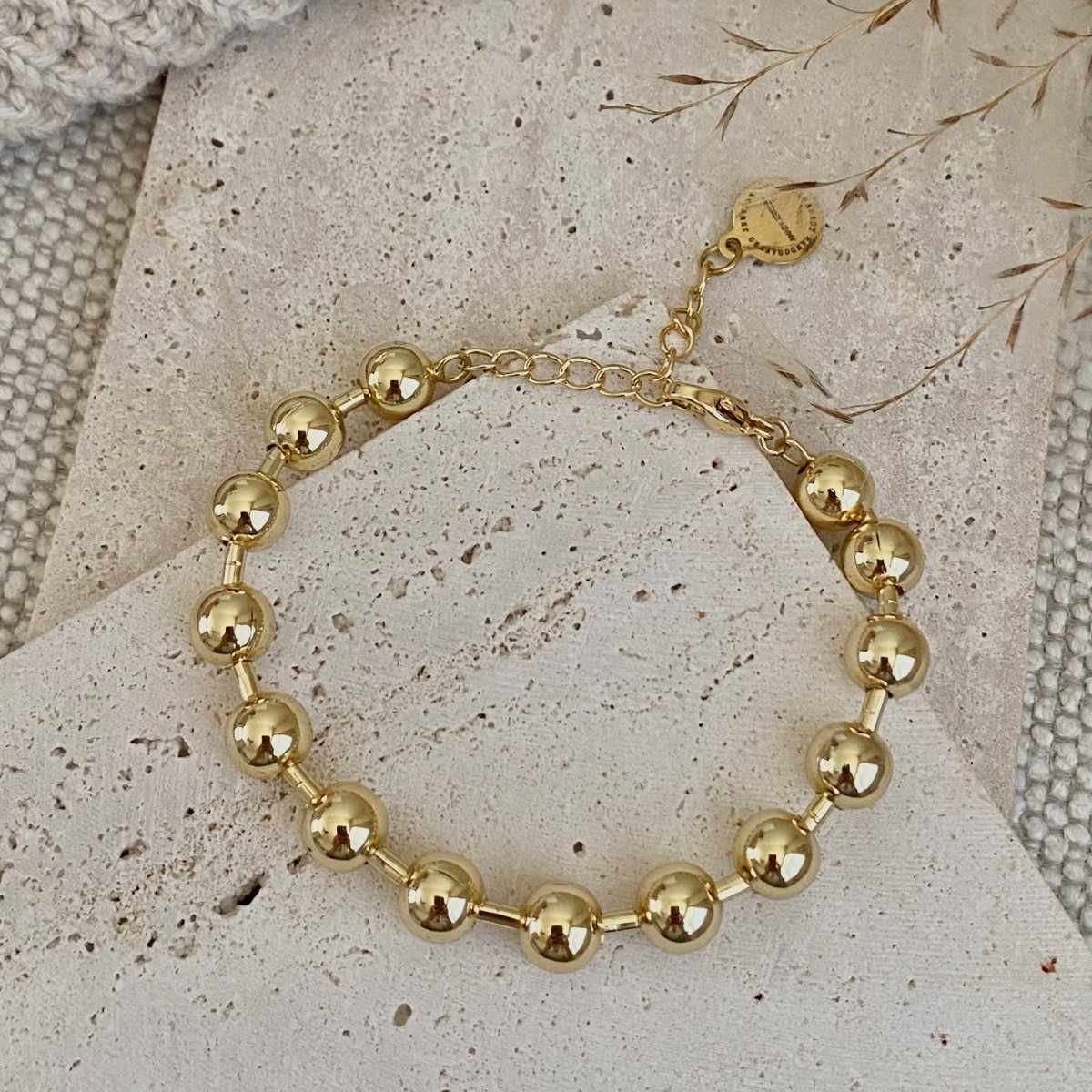 Love My Cadet 18K Military Satellite Chain Beaded Bracelet