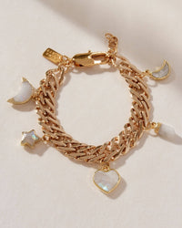 Lunar Legends Moonstone Charm Bracelet with Unique Charms