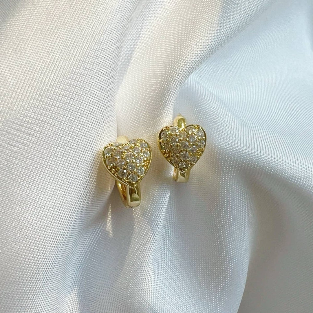 Maddie Heart Gold Filled Huggie Hoops Earrings