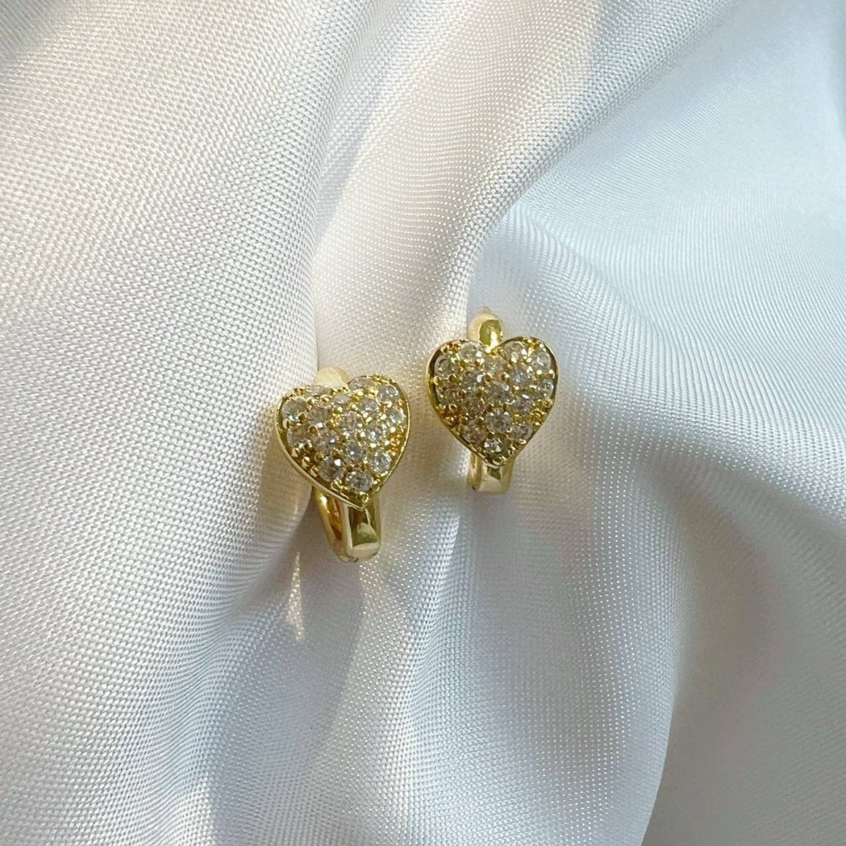 Maddie Heart Gold Filled Huggie Hoops Earrings